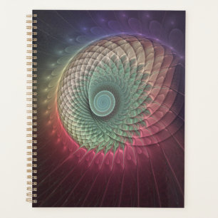 Abstracte slak Kleurrijke Moderne Fractal Art Planner