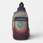 Abstracte slak Kleurrijke Moderne Fractal Art Sling Bag (Voorkant)