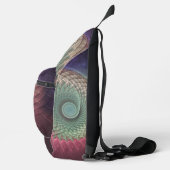 Abstracte slak Kleurrijke Moderne Fractal Art Sling Bag (Rechts)