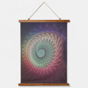 Abstracte slakkenkleurrijke moderne fractal kunst hangend wandkleed