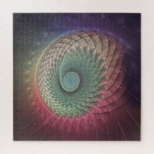Abstracte slakkenkleurrijke moderne fractal kunst legpuzzel