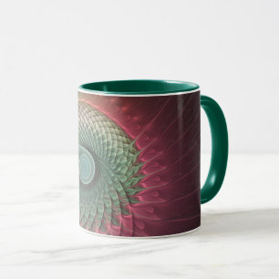 Abstracte slakkenkleurrijke moderne fractal kunst mok