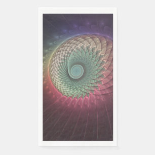 Abstracte slakkenkleurrijke moderne fractal kunst servet