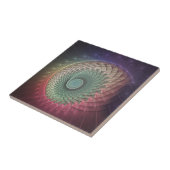 Abstracte slakkenkleurrijke moderne fractal kunst tegeltje (Zijkant)