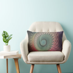 Abstracte slakkenkleurrijke moderne fractale kunst kussen