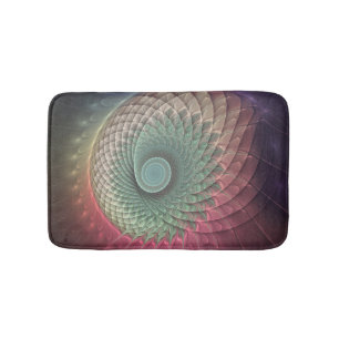 Abstracte slakkenkleurrijke moderne fractalekunst badmat
