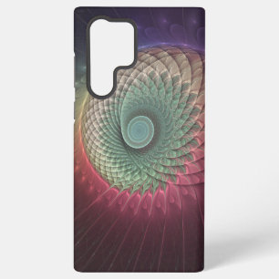 Abstracte slakkenkleurrijke moderne fractalekunst samsung galaxy hoesje