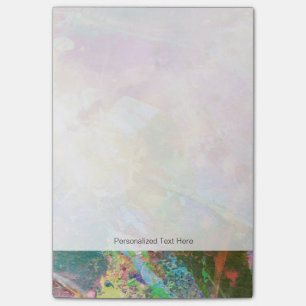 Abstracte slijptextuur met waterverf verf 3 post-it® notes