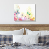 Abstracte slijptextuur met waterverf verf canvas afdruk (Insitu (Slaapkamer))