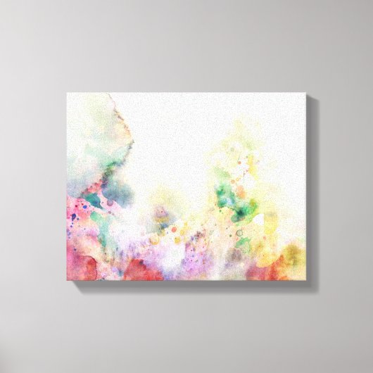 Abstracte slijptextuur met waterverf verf canvas afdruk (Voorkant)