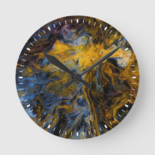 Abstracte sluiting Pietersite Ronde Klok (Voorkant)