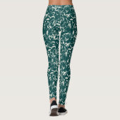 Abstracte smaragdgroene leggings (Achterkant)