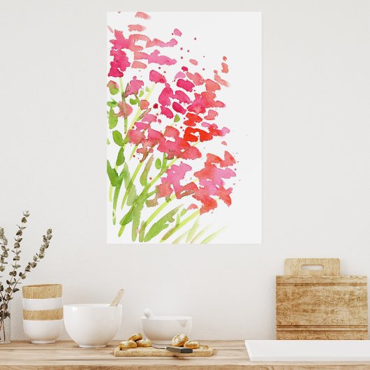 Abstracte Snapdragons Poster (Keuken)