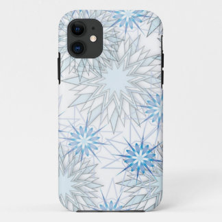 Abstracte Snowflake Blue en White iPhone 5 hoesje
