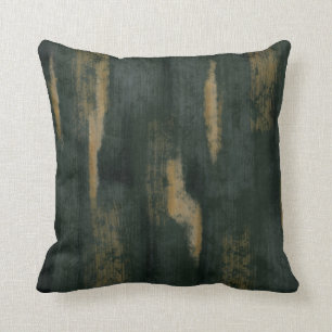 Abstracte Soft Hues Deep Green & Gold Kussen