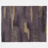 Abstracte Soft Hues Deep Plum & Gold Fleece Deken (Voorkant (Horizontaal))