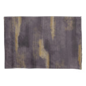 Abstracte Soft Hues Deep Plum & Gold Kussensloop (Voorkant-Links)