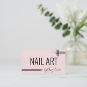 Abstracte Spa Massage Sauna Nails roze Visitekaartje (Staand voorkant)