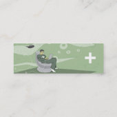 Abstracte Space Boy-profielkaart Mini Visitekaartje (Achterkant)