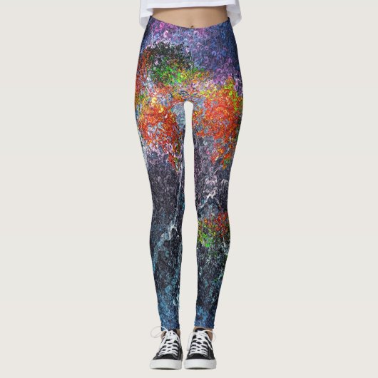 Abstracte Sparkly Trees Leggings (Voorkant)