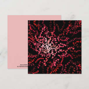 Abstracte spat dots van roze en rode patronen kaart