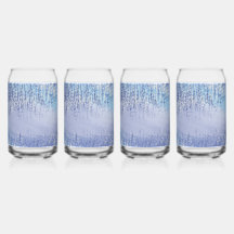 Abstracte spat glas met verf vlekken drinkglas