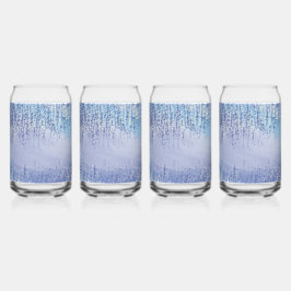 Abstracte spat glas met verf vlekken drinkglas