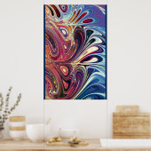 Abstracte spat ontwerp poster (Keuken)