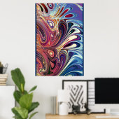 Abstracte spat ontwerp poster (Thuiskantoor)