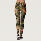 Abstracte  speelkaarten Digitale kunst Leggings (Achterkant)