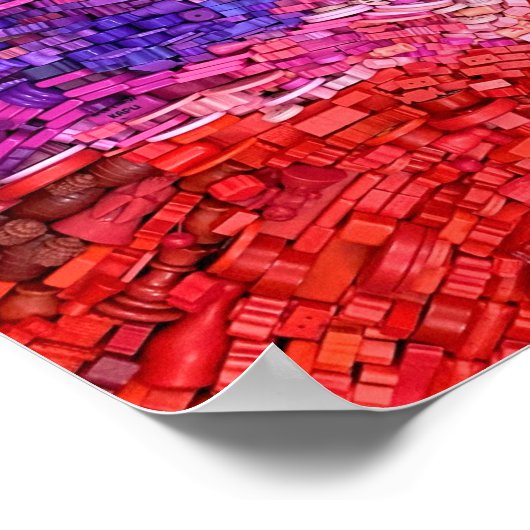 Abstracte spelmozaïek poster (Hoek)