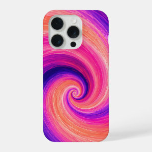 Abstracte Spiraal Verf Wervelend Patroon iPhone 15 Pro Hoesje