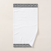 Abstracte spiraalcirkels in zwart-wit bad handdoek (Handdoek)