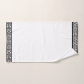 Abstracte spiraalcirkels in zwart-wit bad handdoek (Handdoek)