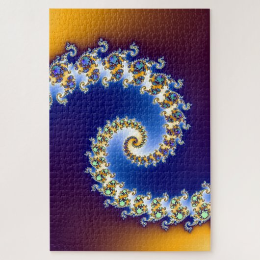 Abstracte spiraalvormige fractale verloop legpuzzel (Verticaal)