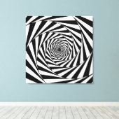 Abstracte spirale trappenart voor zwart-wit canvas afdruk (Insitu (Houten vloer))