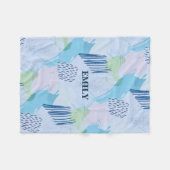 Abstracte spiralen en lijnen fleece deken (Voorkant (Horizontaal))