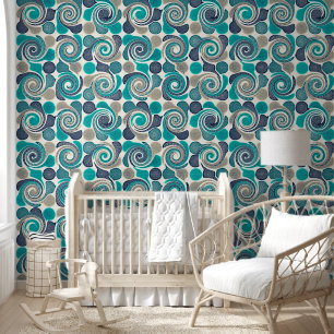Abstracte spiralen van energie - naadloos patroon behang