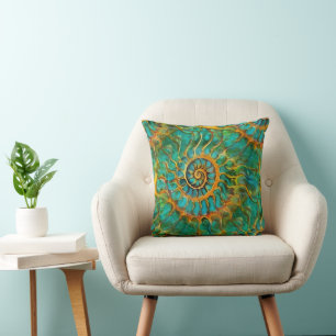 Abstracte spiralen van energie - naadloos patroon kussen