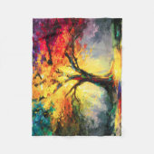 Abstracte Spirituele Natuur Levensboom Fleece Deken (Voorkant)