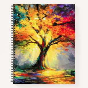 Abstracte Spirituele Natuur Levensboom Notitieboek