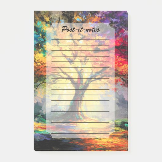Abstracte Spirituele Natuur Levensboom Post-it® Notes (Voorkant)