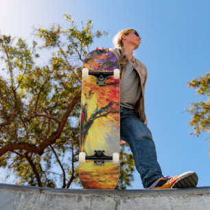 Abstracte Spirituele Natuur Levensboom Skateboard