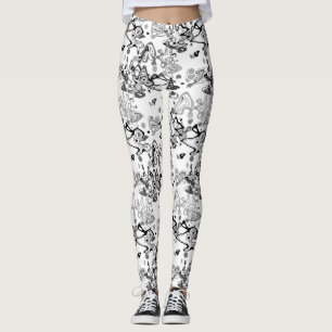 Abstracte splaatstpenseel modern, stijlvol fashion leggings