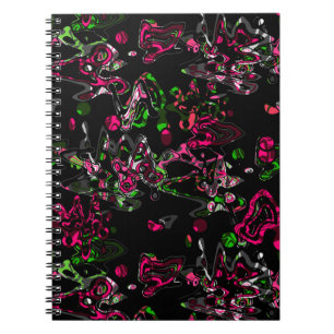 Abstracte splaatstpenseel modern, stijlvol fashion notitieboek