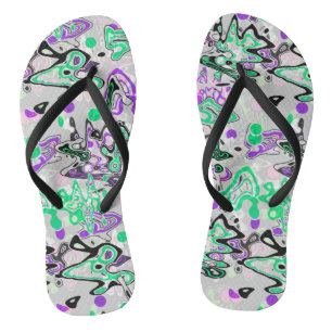 Abstracte splaatstpenseel modern, stijlvol fashion teenslippers