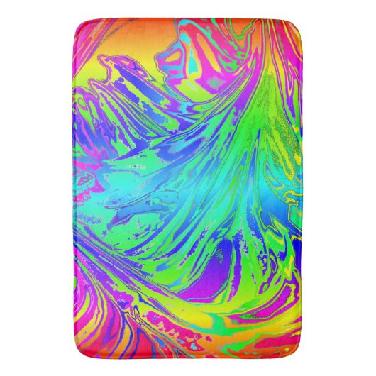 Abstracte Splashing regenboogvloeistof Badmat (Voorkant Verticaal)