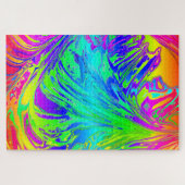 Abstracte Splashing regenboogvloeistof Legpuzzel (Horizontaal)