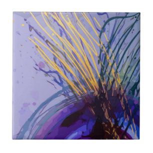 Abstracte Splatter Keramische Tegel Tegeltje
