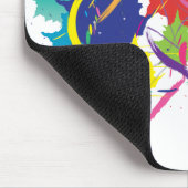 Abstracte Splatter Paint Vector Digital Art Cool Muismat (Hoek)